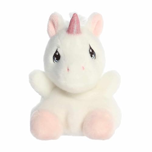 Aurora® Adorable Precious Moments™ Sparkle Unicorn Palm Pals™ Stuffed Animal - Heartwarming Toy for Comforting Children - for Sentimental Gifts, Birthdays, and Adults - White 5 Inches - Image 1
