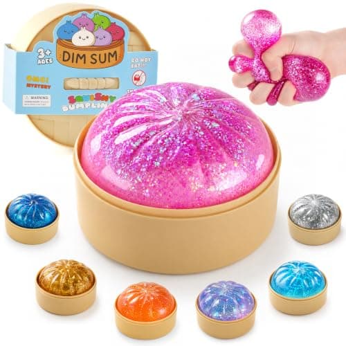Sugar Dumpling Squishy Mystery Box - Cute Viral Squishy Dumpling Toy, Slow Rising Fidget Squeeze Toys for Stress Relief, Perfect for Desk Toys & Party Favors(Flash Pink) - Image 1