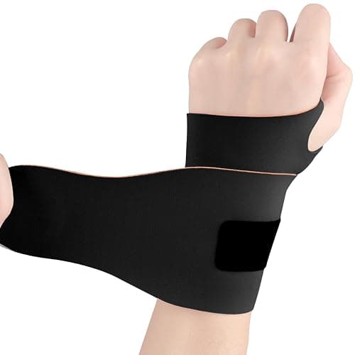 2 Pack Wrist Brace Support for Carpal Tunnel Pain Relief, Ultra Thin Elastic for Tear, Ulnar Wrist wraps Repetitive Wrist Use Injury, Fit Left or Right Hand, Small and Medium Hands Sizes - Image 1