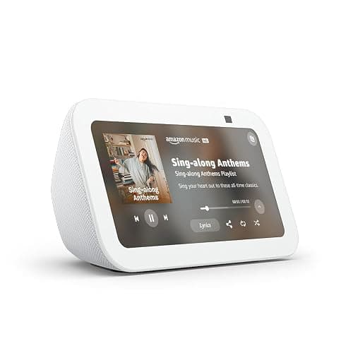 Amazon Echo Show 5 (newest model), Smart display with 2x the bass and clearer sound, Glacier White - Image 1