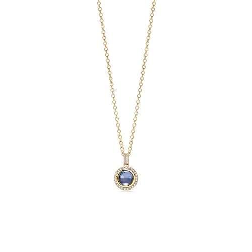 PERIMADE Custom Circle Photo Projection Necklace with Picture Inside, Personalized Text & Love in 100 Languages CZ Round Charm Pendant Necklace Customized Birthday Memorial Gift for Mother Daughter - Image 1