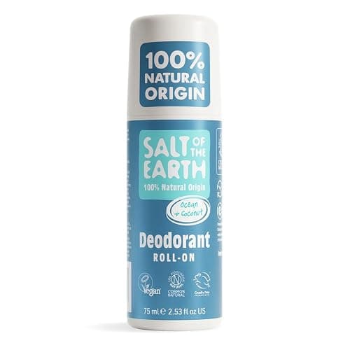 Salt of the Earth - Natural Deodorant Roll On - Ocean & Coconut - Vegan Formula with Effective Long-Lasting Protection, Made in the UK - Suitable for Men, Women & Kids - 75ml - Image 1