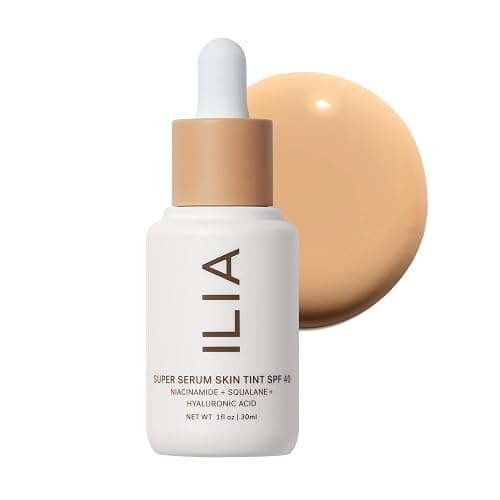 ILIA - Super Serum Skin Tint SPF 40 | Non-Comedogenic, Vegan, LIghtweight to Help Against Blue Light, + Pollution while Hydrating, Smoothing, + Refining (Diaz ST7, 1 fl oz | 30 ml) - Image 1
