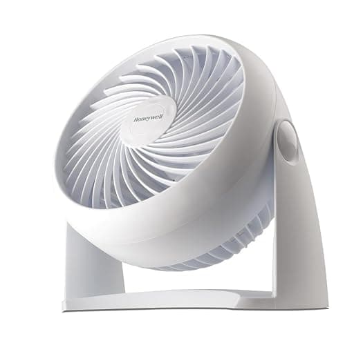 Honeywell HT-904 TurboForce Tabletop Air Circulator Fan, Small, White – Quiet Personal Fan for Home or Office, 3 Speeds and 90 Degree Pivoting Head - White - Image 1