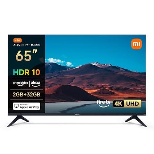 XIAOMI TV F 65, 165 cm (65 Pouces), 4K UHD, Smart TV, Fire TV, Contrôle Vocal Alexa, HDR10, MEMC, Mode Game Boost 120Hz, 2Go+32Go, Compatible avec AirPlay - Image 1