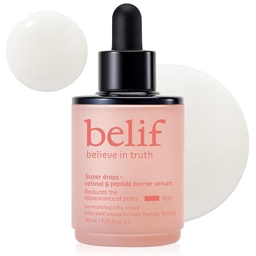 belif Super Drops Retinol & Peptide Barrier Serum – Sérum Antiedad con Retinol y Péptidos, Mejora Elasticidad, Reduce Poros y Hidrata con Ácido Hialurónico, K-Beauty (30ml) - Image 1