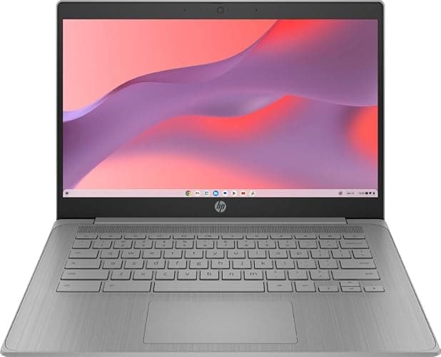HP 2023 Chromebook Laptop, 14 Inch Display, Intel Celeron N4120 Processor, 4GB RAM, 64GB eMMC, Intel UHD Graphics 600, WiFi, Bluetooth, Chrome OS, Modern Gray - Image 1