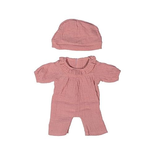 Miniland - Clothes for 38 cm Doll, Clothing Accessory for Dolls, Pajamas with Hat (Pink) - Image 1