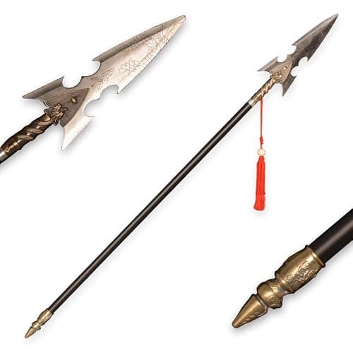 SV Warrior Spear Traditional Chinese Weapon Old Weapon Stainless Steel 55.4 inches, Suitable for Display or Collection - Image 1