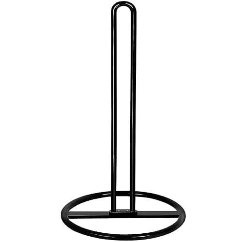 Paper Towel Holder Countertop, OBODING, Kitchen Paper Towel Stand Holder for Kitchen Organization and Storage, Paper Towel Holders for Standard and Large Size Rolls (Black) - Image 1