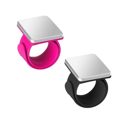 Hilltian 2 PCS Magnetic Pin Cushion Wrist, Magnetic Sewing Pincushion, Magnetic Pin Holder Wristband for Sewing Braiding - Image 1