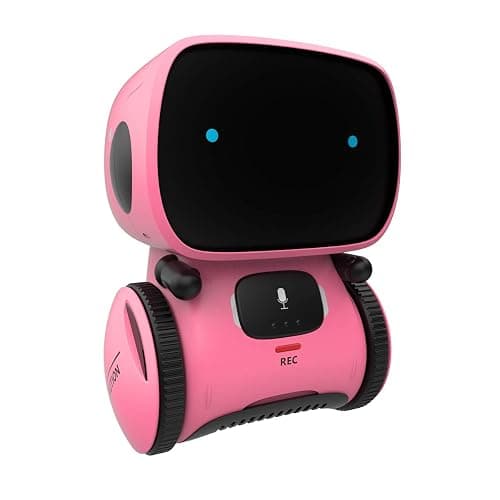 98K Kids Robot Toys for Girls and Boys, Voice Control and Touch Sensor Interactive Smart Talking Robots Intelligent Partner and Teacher with Singing, Dancing, Repeating, Toy Gifts for Kid Age 3 and Up - Pink - Image 1