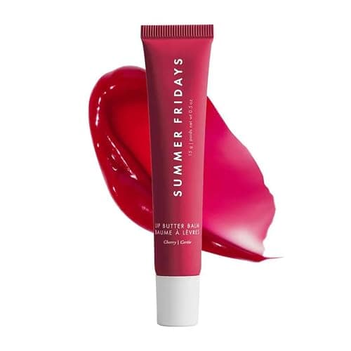 Summer Fridays Tinted Lip Butter Balm - Conditioning Vegan Lip Balm for Instant Moisture, Shine & Hydration - Sheer-Tinted, Soothing Skincare - Cherry (.5 Oz) - Image 1