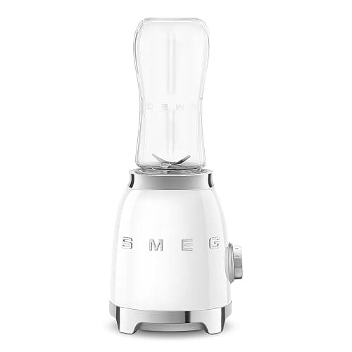 Smeg, Kompakt-Tischmixer PBF01WHEU, 2 Geschwindigkeitsstufen, Motorsicherung, 2 x 600 ml Flaschen inklusive, rutschfester Standfuß, integrierte Kabelaufwicklung, 300W, Weiß - Image 1