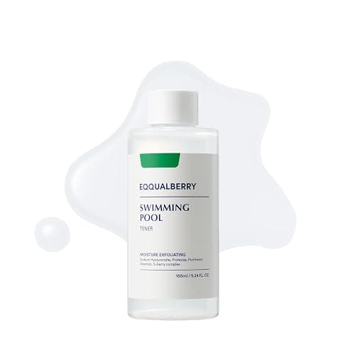 EQQUALBERRY Swimming Pool Toner - Korean Toner for Daily Exfoliating & Deep Hydration with Natural Enzyme Protease & Hyaluronic Acid, For Sensitive Skin, 5.24 Fl Oz (155ml) - Image 1