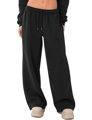 Ugerlov Wide Leg Sweatpants Women 2026 Trendy Fleece Lined Baggy Sweat Pants Athletic Lounge Sweatpant with Pockets - Image 1