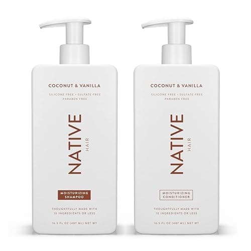 Native Coconut & Vanilla Shampoo and Conditioner Contain Naturally Derived Ingredients | All Hair Types, Color & Treated, Fine to Dry Damaged, Sulfate & Dye Free - 2-Pack - Image 1