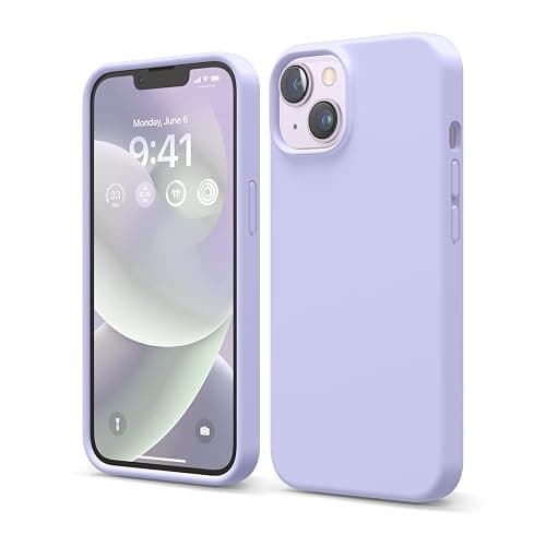 elago Compatible with iPhone 14 Case, Liquid Silicone Case, Full Body Protective Cover, Shockproof, Slim Design, Anti-Scratch Soft Microfiber Lining, 6.1 inch (Purple) - Image 1