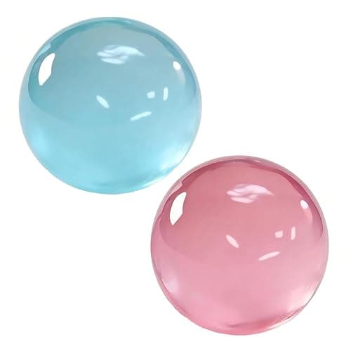 Coconut Oil Squishy, Coconut Oil Stress Ball – Super Soft, Handmade Slow Rising Fidget Squeeze Toy for Stress Relief, Squeeze the Stress Away (Blue+Pink) - Image 1
