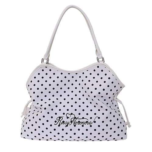 JQWYGB Polka Dot Hobo Tote Bag Y2k Hobo Shoulder Bag for Women Polka Dot Slouchy Tote Handbag for Work Travel Work - Image 1