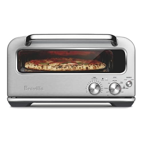 Breville BPZ820BSS Smart Oven Pizzaiolo, Brushed Stainless Steel | Craft wood fired, New York-style, thin crust pizzas and more with preset functions in this versatile countertop pizza maker - Image 1