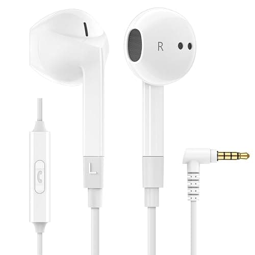 LUDOS FEROX Wired Earbuds in-Ear Headphones, 5 Year Warranty, Earphones with Microphone, Noise Isolation Corded for 3.5mm Jack Ear Buds for iPhone, Samsung, Computer, Laptop, Kids, School Students - Image 1