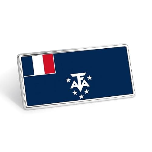 Flag of The French Southern And Antarctic Lands Badges-Metal Badge Labels, Work ID Cards, Badges, Pins, Suitable for Offices/schools/nurses - Image 1