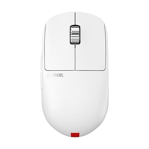 Pulsar Gaming Gears X2H ES Souris Gaming sans Fil, Moyenne, Blanc | Ultralégère, Symétrique, Switchs optiques, OLED Display, Driverless, PAW3395 Sensor, 100H Battery - Image 1