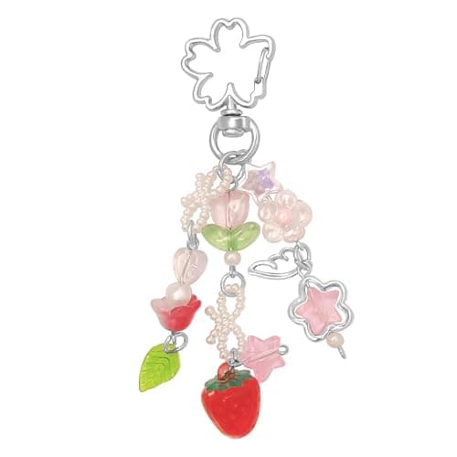 AGEN KGEN Aesthetic Y2K keychains Cute Butterfly Star Strawberry Bear Guitar Keychains Charms for Women Bag Purse Gifts - Image 1