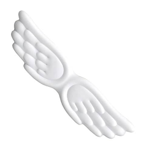 Angel Wings Keyboard Wrist Rest Pad Ergonomic Support Cushion for Computer Laptop Typing Pain Relief Comfortable Home Office Gaming Accessories (White) - Image 1