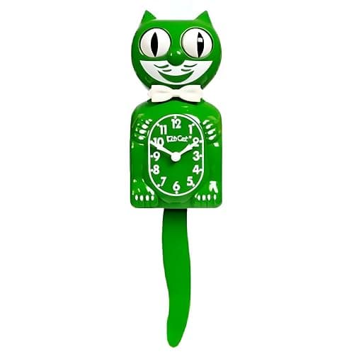Kit-Cat Klock® Limited Edition Classic Green kit - Iconic Retro Cat Clock with Moving Eyes and Tail, Battery Operated Wall Clock, Made in USA, Perfect for Home Decor, Modern Clock, Unique Gift - Image 1