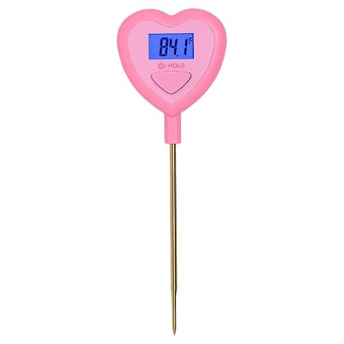 Paris Hilton Digital Heart Shaped Thermometer for Cooking, Baking and Grilling, Instant Read in Celsius or Fahrenheit, Pink - Image 1