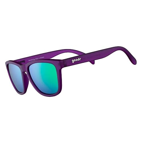 goodr Gardening with a Kraken Polarized Sunglasses, Medium Sized (OG), Dark Purple Translucent Lens with Light Green Mirrored Reflective Lens, UV400 Protection, No Slip, No Bounce - Image 1