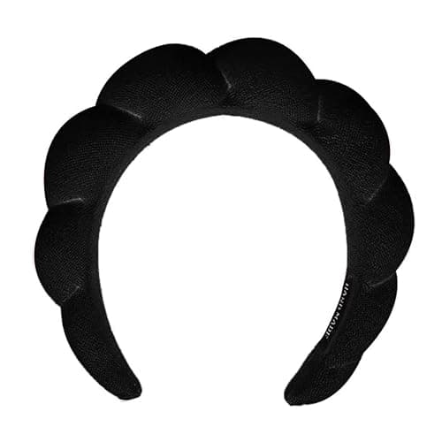 WFWJ Women's Spa Headband, Headband for Washing Face, Makeup Removal, Shower, Skincare (Black, 1 Count) - Image 1