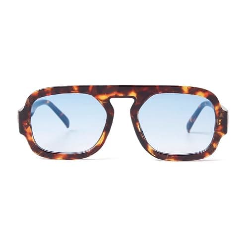 ADE WU Trendy Square Sunglasses for Women Men,Vintage Square Aviator Sunglasses Fashion 70s Inspired Stylish Flat Top Shades - Image 1