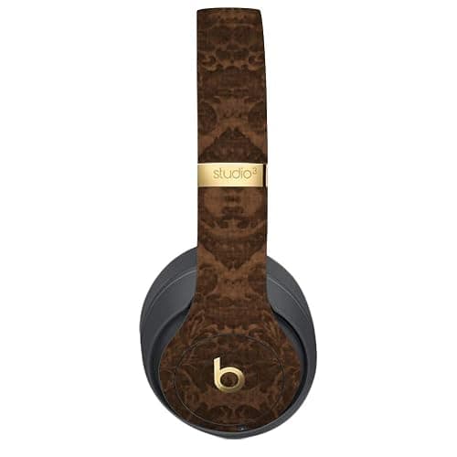 MightySkins Skin Compatible with Beats Studio 3 Wireless - Brown Linen | Protective, Durable, and Unique Vinyl Decal wrap Cover | Easy to Apply, Remove, and Change Styles | Made in The USA - Image 1