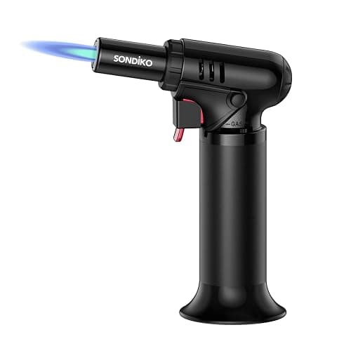 Sondiko Butane Torch Lighter with Visible Fuel Window, Refillable Soldering Torch with Adjustable Flame for Welding, Resin Art, Industrial(Butane Gas Not Included) - Image 1