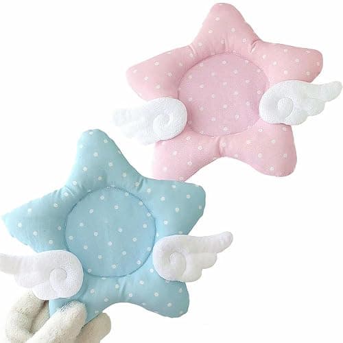 Y2K Drink Coasters Set of 2, Cute Star with Angel Wings Drink Cup Coasters for Desk Decor, Cushioned Coaster for Mugs for Girly House Decor Gift Photo Prop (Wings) - Image 1