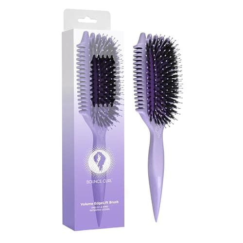 Bounce Curl Volume EdgeLift Brush, 5-in-1 Tool for Volumized Waves, Curls & Coils - Purple - Image 1