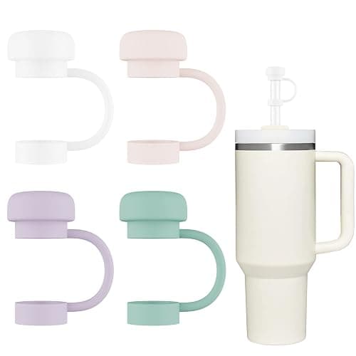 Affute 4 Pcs Straw Covers for Stanley Cup 40-20 oz, 0.4 inches Silicone Straw Cover Caps, Stanley Cups Accessories, Dust-proof and leak-proof (4 Straw Covers) - Image 1