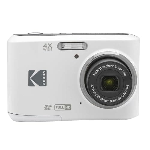 KODAK PIXPRO FZ45 16MP Compact Digital Camera, 4X Optical Zoom, AA, White | 1080p Full HD Video, 27mm Wide Angle Lens, 2.7 Inch LCD, Point and Shoot, Digicam, Travel and Family Photos - Image 1