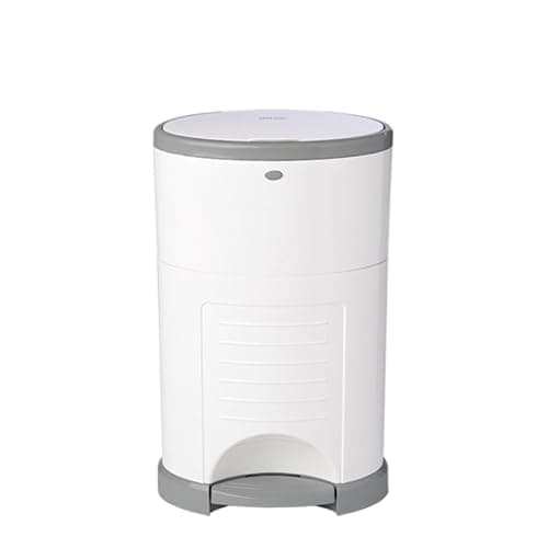Diaper Dekor Classic Hands-Free Diaper Pail | Easiest to Use | Just Step – Drop – Done | Doesn’t Absorb Odors | Most Economical Refill System | 70% Recycled Materials | EKO White - Image 1