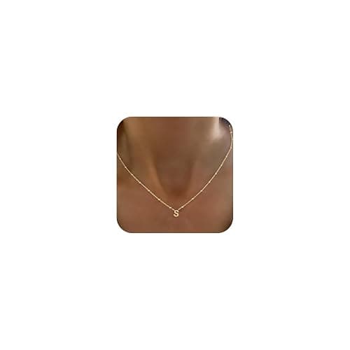 GRCLD Initial Necklaces for Women Dainty Gold Letter Necklace Trendy A-Z Pendant Choker Necklace Cute Name Personalized Fashion Jewelry Gift for Women Teen Her - Image 1