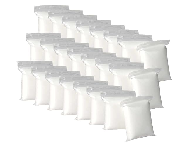 White Air Dry Foam Clay Total 8oz - Super Soft Modeling Clay for Kids Age 3-12, Ultra Light, Safe & Non-Toxic Molding Clay, Perfect for Arts & Crafts, Gift for Boys and Girls, 24-Set of 0.33oz Bags - Image 1