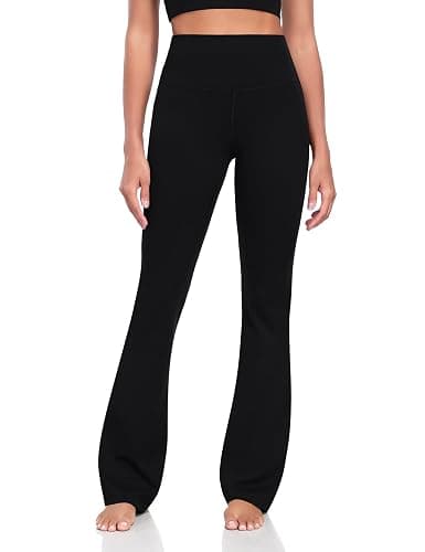 HeyNuts Mellow Flare Leggings 29"/30.5"/32.5"/34.5", High Waisted Tummy Control Wide Leg Bootcut Yoga Pants Lounge Soft - Image 1