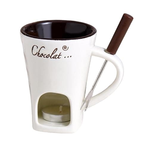 Фарфоровый фондю-набор для шоколада и соусов (Chocolate Fondue Porcelain Melting Multi-Purpose Set) (Chocolate Fondue Porcelain Melting Multi-Purpose Set) - Image 1