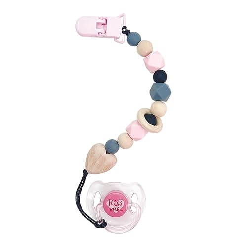 MYREBADY Magnetic Pacifier and Pacifier Clip Set for Reborn Baby Doll Princess Girl Reborn Babies Doll Accessories-Pink - Pink - Image 1