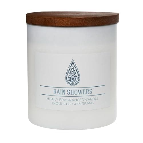Carolina Rain Showers Scented Candle, 16 oz Wellness Relaxing Aromatherapy Candle, 2 Wick White Jar Soy Blend Wax, Candles for Home, 60H Burn - Made in The USA - Image 1