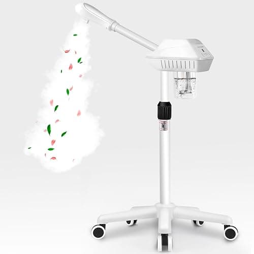 Professional Facial Steamer, Face Steamer on Wheels, SPA Ozone Steamer, Standing Face Steamer for Spa, Salon and at Home Use - Image 1
