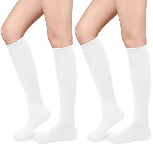 Knee High Socks for Women Knee Socks Tube Socks Womens Athletic Socks Cotton Tall Socks Long Socks Knee High Stockings - Image 1